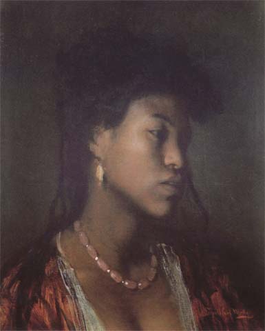 Leopold Carl Muller Portrait d'une Nubienne (mk32)